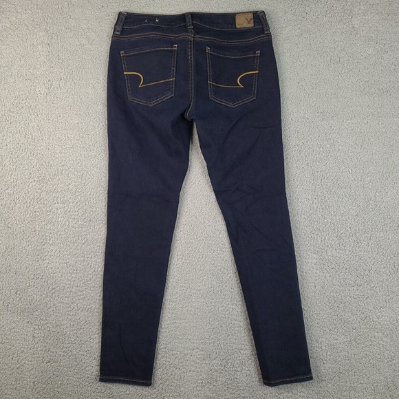 American Eagle Outfitters Jeans Womens Size 4 Blue Jegging 28x26.5 Super Stretch - Picture 1 of 14